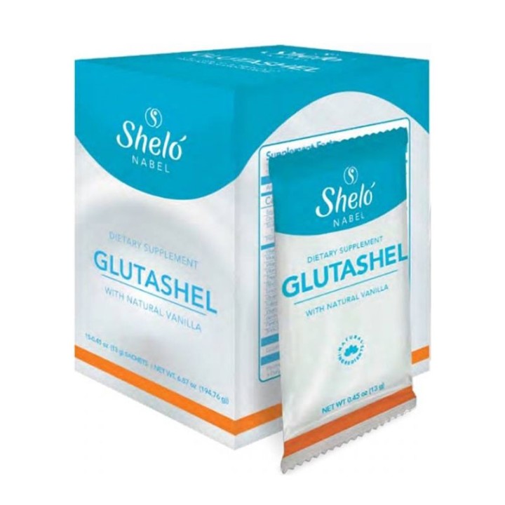 Glutashel 15 Sachets of 0.45 oz each. Net Wt 6.75 oz (15 Sobres de 13 g c/u. Cont Net 195g)