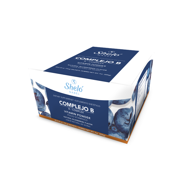 Complejo B 20 Sachets of 0.35 oz each. Net WT. 7 oz/ 20 Sobres de 0g c/u. Cont Net. 200g