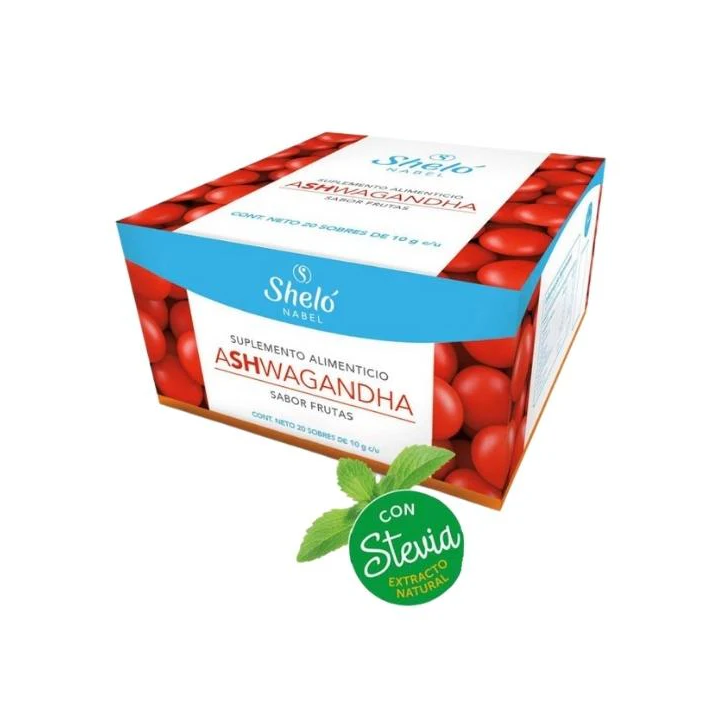 Ashwagandha 20 Sachets of 0.35 oz each. Net WT. 7 oz/ 20 sobres de 10g c/u. Cont. Net. 200g